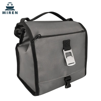 Wiederverwendbare, faltbare, isolierte Kühltasche, 6 l, dunkelgraue Farbe für die Lebensmittelkonservierung