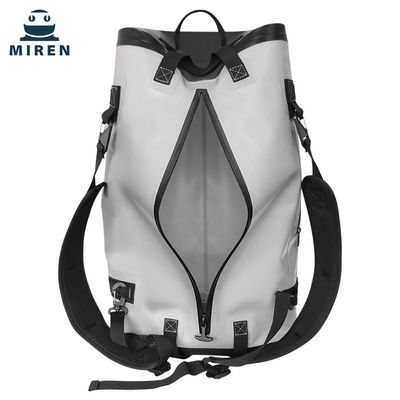 Wasserdichte Reisetasche aus TPU-Material, 50 l, hellgrau, für Reisen im Freien