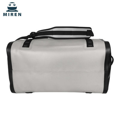 Wasserdichte Reisetasche aus TPU-Material, 50 l, hellgrau, für Reisen im Freien