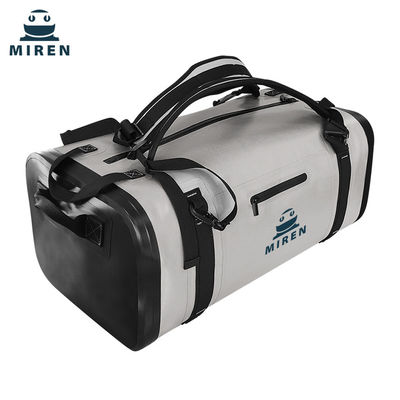 Wasserdichte Reisetasche aus TPU-Material, 50 l, hellgrau, für Reisen im Freien