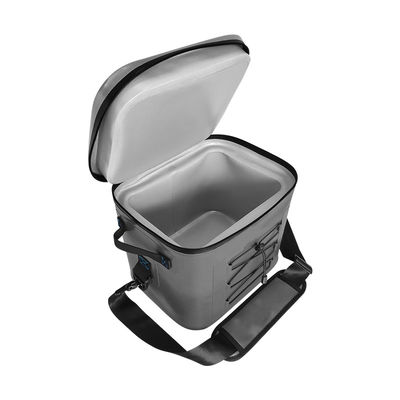 Quadratische 24-Dosen-Kühltasche in dunkelgrauer Farbe für Outdoor-Aktivitäten OEM ODM
