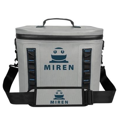 Leichte, tragbare 20-Liter-Kühltasche in hellgrauer Farbe für Grillcamping