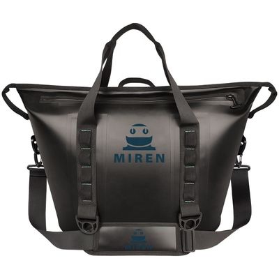 Wiederverwendbare schwarze, weiche Kühltasche, auslaufsichere Kühltasche für Strandcamping