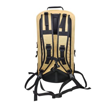 Gelber 25l-Wanderrucksack, wasserabweisendes Wanderrucksack-TPU 840D-Material