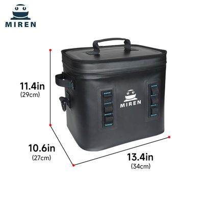 Hochwertige, anpassbare, isolierte und undichte 24 Dosen schwarze, weiche Kühltasche